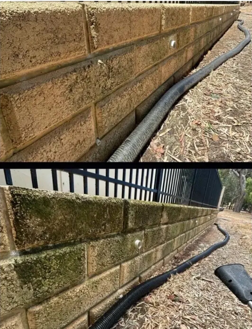 Limestone Retaining Wall Clean