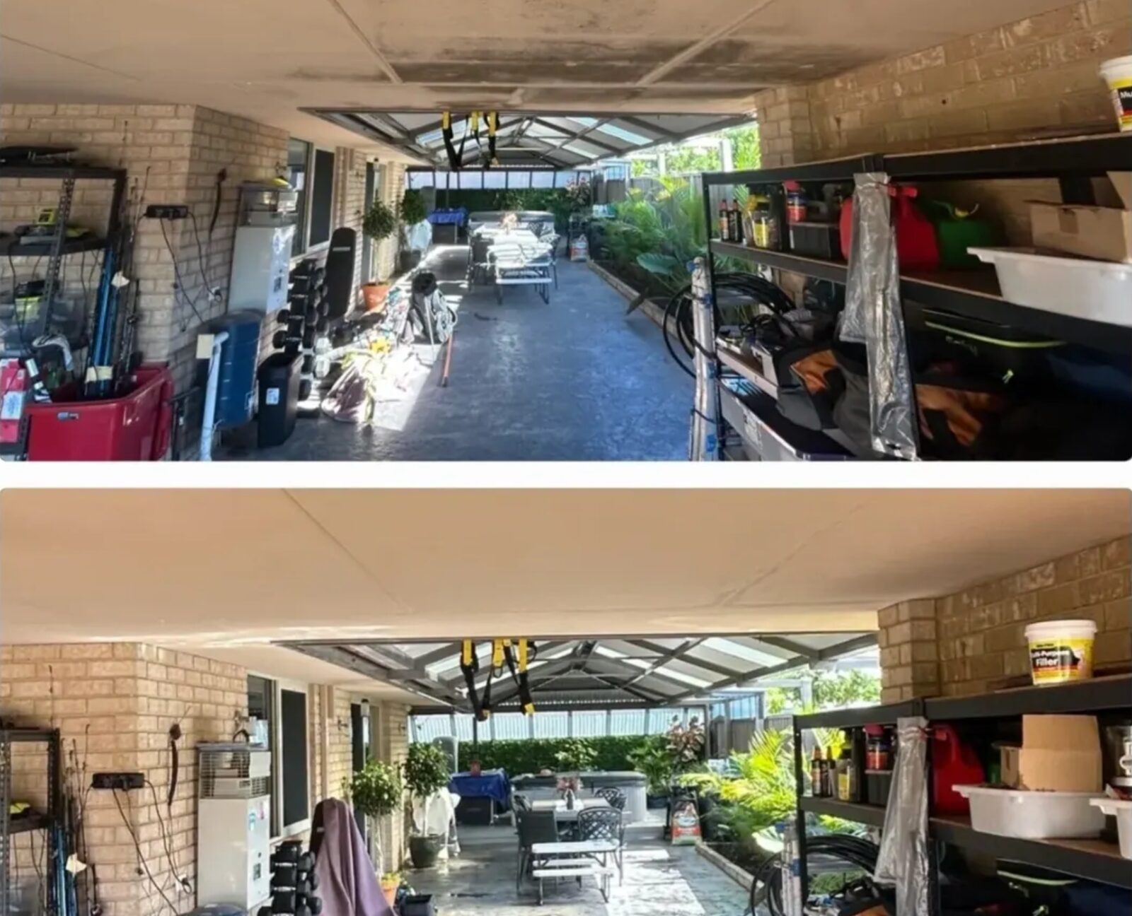 Carport Ceiling & Floor Clean